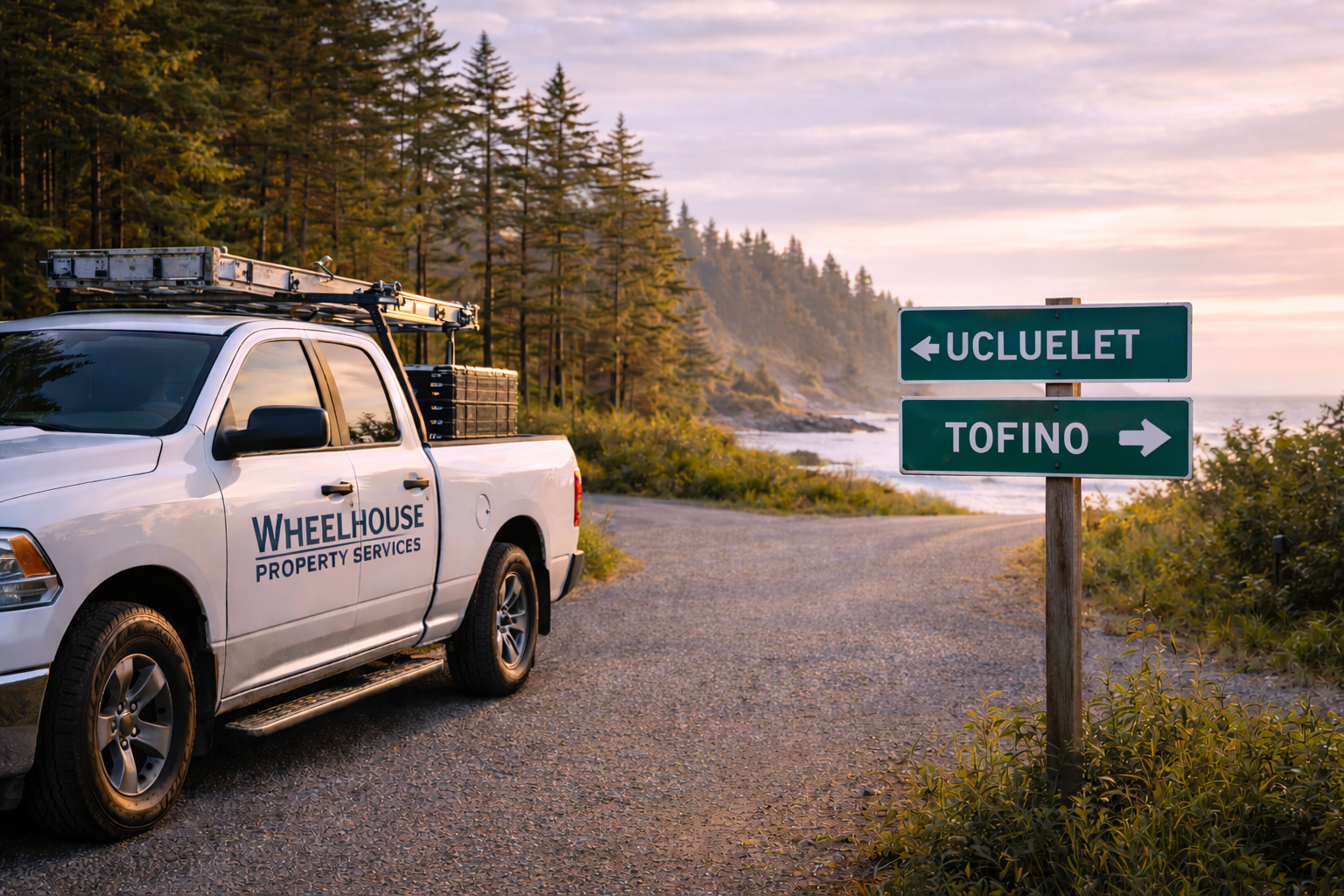 Coastal West Coast homes along the shoreline