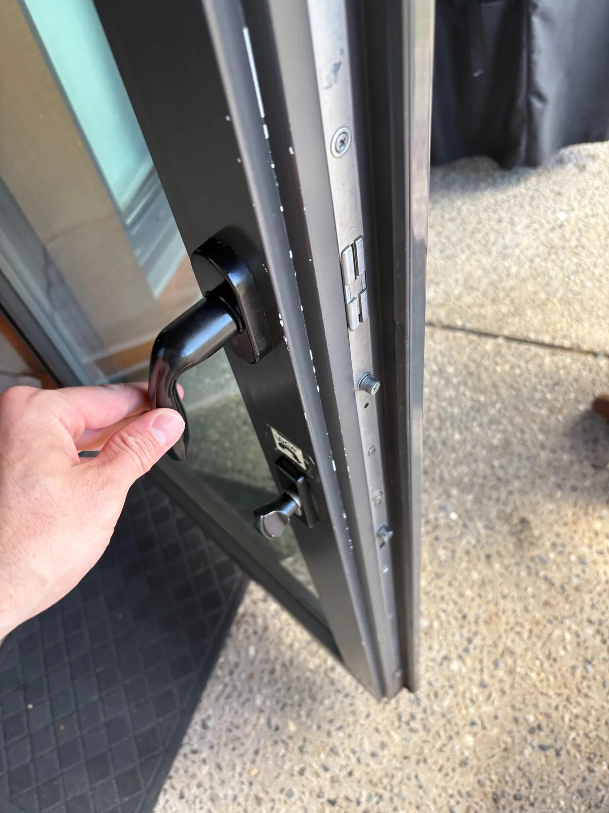 Patio door lock repair